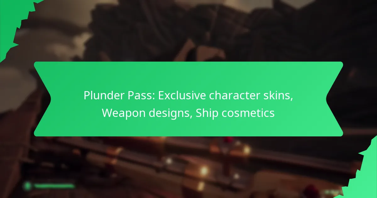 Plunder Pass: Exclusive character skins, Weapon designs, Ship cosmetics