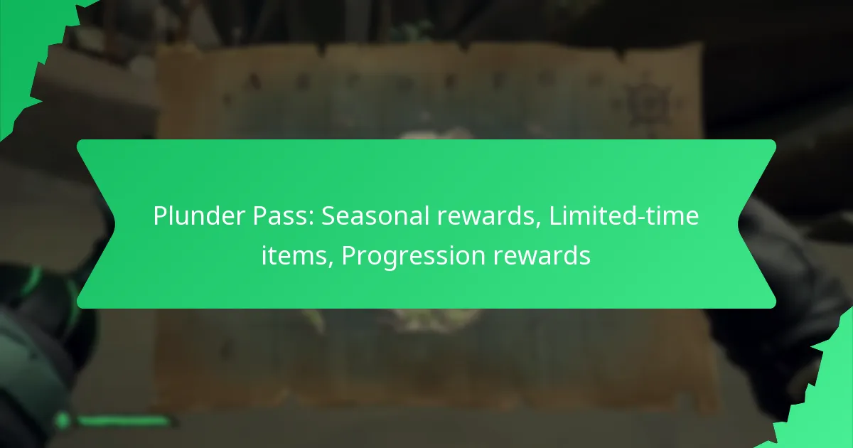 Plunder Pass: Seasonal rewards, Limited-time items, Progression rewards