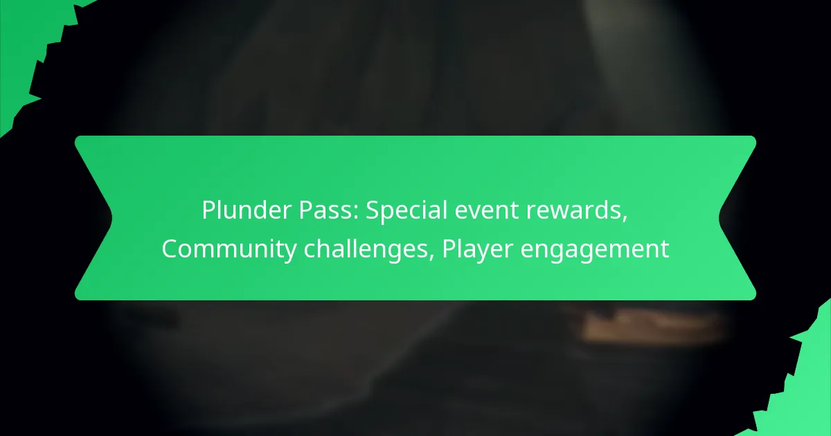 Plunder Pass: Special event rewards, Community challenges, Player engagement