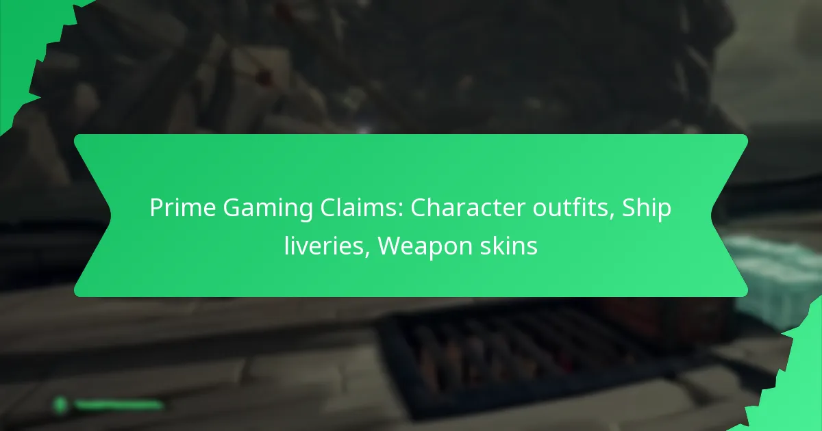 Prime Gaming Claims: Character outfits, Ship liveries, Weapon skins