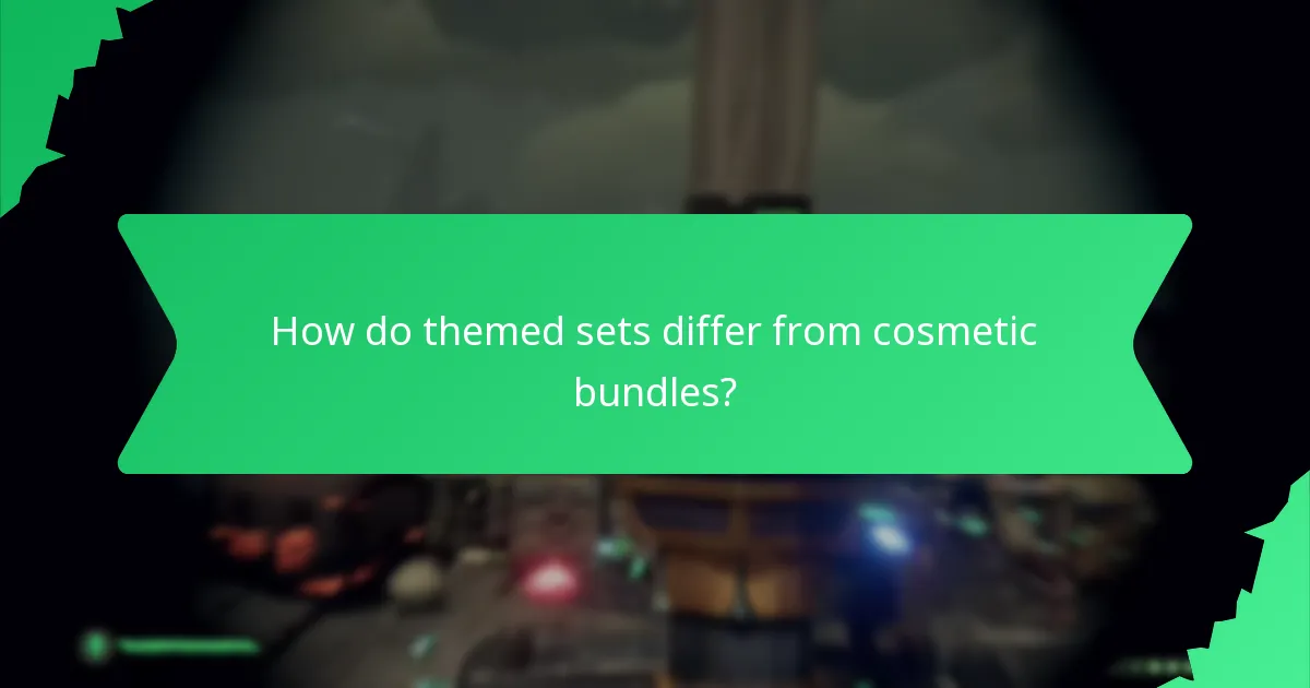 How do themed sets differ from cosmetic bundles?