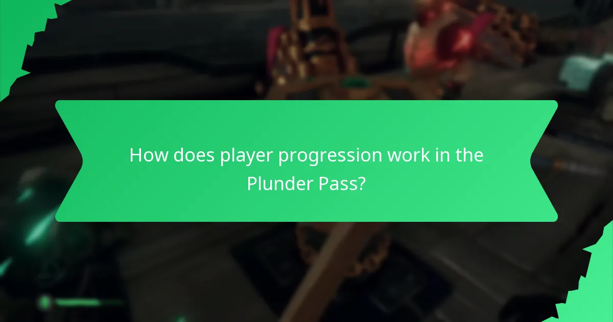 How does player progression work in the Plunder Pass?
