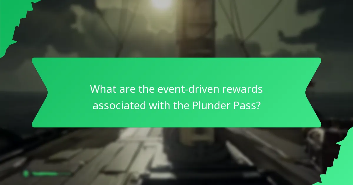 What are the event-driven rewards associated with the Plunder Pass?