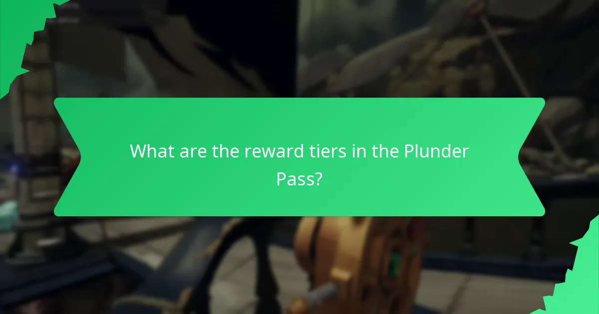 What are the reward tiers in the Plunder Pass?