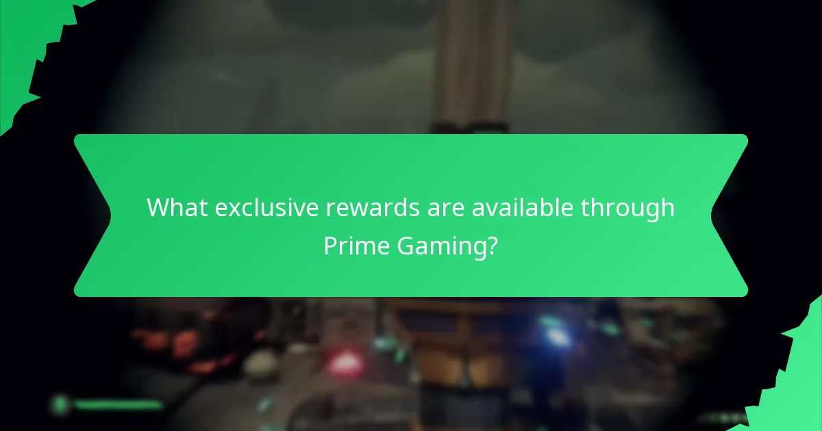 What exclusive rewards are available through Prime Gaming?