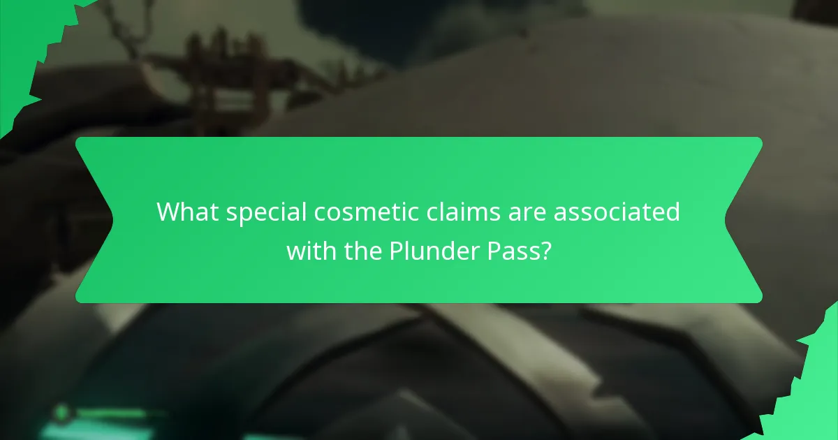 What special cosmetic claims are associated with the Plunder Pass?